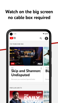 Baixar YouTube TV: Live TV & more Entretenimento para Android captura de tela 3