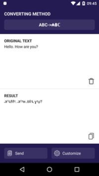 Baixar Text converter (текст символам Personalização para Android captura de tela 3