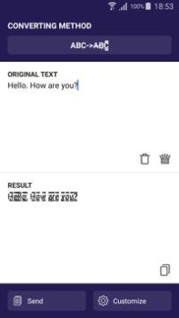 Baixar Text converter (текст символам Personalização para Android captura de tela 5