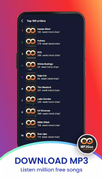 Baixar Mp3Goo - Mp3 Music Downloader Música e áudio para Android captura de tela 3