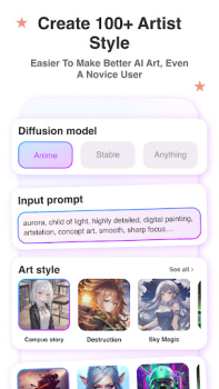Baixar Anime Art - AI Art Generator Arte e design para Android captura de tela 2