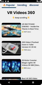 Baixar Vídeos VR 360 Entretenimento para Android captura de tela 2