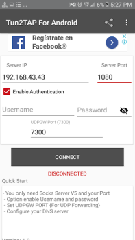 Baixar Tun2TAP Socks/HTTP to VPN Ferramentas para Android captura de tela 7