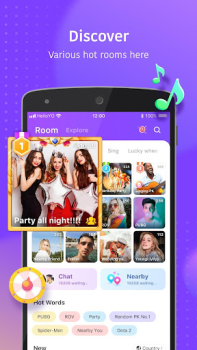 Baixar Hello Yo - Group Chat Rooms Social para Android captura de tela 2