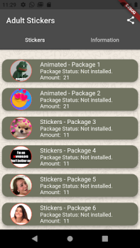 Baixar Sex Stickers Contato para Android captura de tela 2