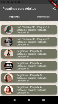 Baixar Pegatinas para Adultos Personalização para Android captura de tela 2