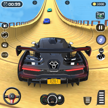 Baixar Acrobacias de carros rampa 3d Jogos de papéis para Android captura de tela 7