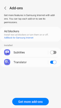 Baixar Samsung Internet Browser Beta Contato para Android captura de tela 6
