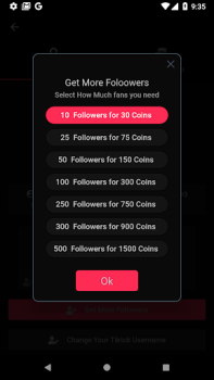 Baixar Tikio - Followers Likes Views Ferramentas para Android captura de tela 2
