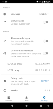 Baixar Geph: free anti-blocking VPN Ferramentas para Android captura de tela 2