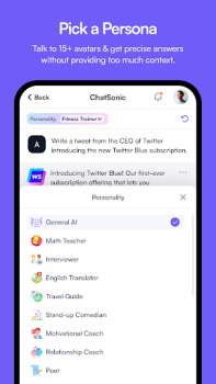 Baixar ChatSonic: Super ChatGPT App Emprego para Android captura de tela 5