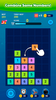 Baixar Merge Block: Number Merge Game Quebra-cabeças para Android captura de tela 2