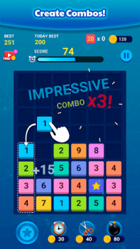 Baixar Merge Block: Number Merge Game Quebra-cabeças para Android captura de tela 3