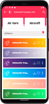 Baixar Teste de frequência do subwoof Música e áudio para Android captura de tela 2