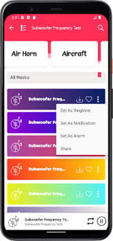 Baixar Teste de frequência do subwoof Música e áudio para Android captura de tela 6