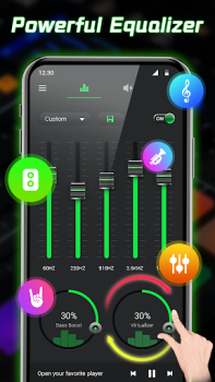 Baixar Equalizador-Reforço de graves Música e áudio para Android captura de tela 2