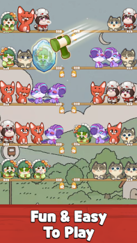 Baixar Cat Sort Puzzle: Cute Pet Game Casual para Android captura de tela 2
