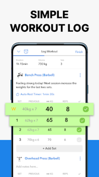 Baixar Hevy - Diario de Treino Gym Saúde e Bem-estar para Android captura de tela 2