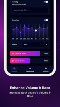 Baixar Volume Booster - Equalizer Pro Música e áudio para Android captura de tela 2