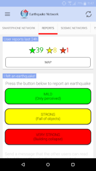 Baixar Earthquake Network Contato para Android captura de tela 4