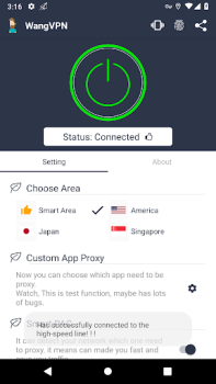 Baixar Wang VPN - Fast Secure VPN Ferramentas para Android captura de tela 2
