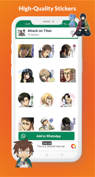 Baixar Anime Stickers for WhatsApp Personalização para Android captura de tela 2