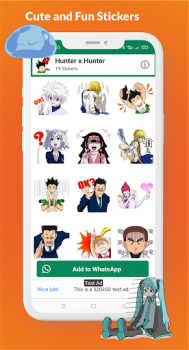 Baixar Anime Stickers for WhatsApp Personalização para Android captura de tela 6