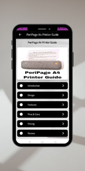Baixar PeriPage A4 Printer Guide Emprego para Android captura de tela 3