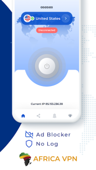 Baixar Africa VPN - Get Africa IP Ferramentas para Android captura de tela 2