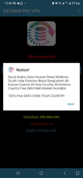 Baixar DATANUR PRO VPN Ferramentas para Android captura de tela 2