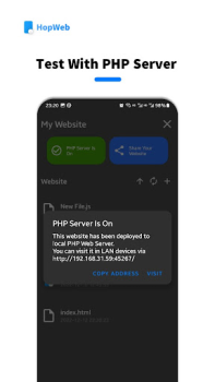 Baixar HopWeb: Edit & Run PHP/HTML Ferramentas para Android captura de tela 6