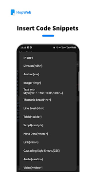 Baixar HopWeb: Edit & Run PHP/HTML Ferramentas para Android captura de tela 7