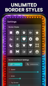 Baixar Iluminação de Borda - Borda Personalização para Android captura de tela 4