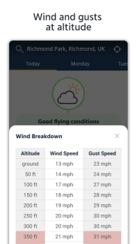 Baixar Dronecast - Weather & Fly Map Clima para Android captura de tela 3