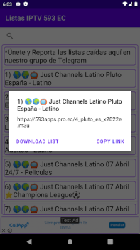 Baixar Listas IPTV 593 EC Entretenimento para Android captura de tela 5