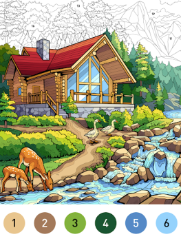 Baixar House Color by number game Educacional para Android captura de tela 6