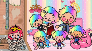 Baixar Toka Boka Rainbow Hair Girl Entretenimento para Android captura de tela 3