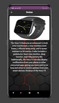 Baixar Hoco Y3 Smart Watch App Guide Ferramentas para Android captura de tela 2