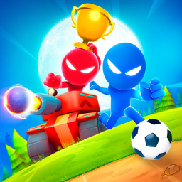 Logotipo Minijogos Stickman Party 2 3 4