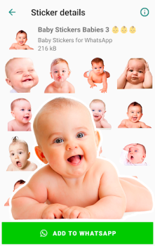 Baixar Baby Stickers for WhatsApp Contato para Android captura de tela 2