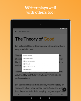 Baixar Writer - Escrever, debater, si Emprego para Android captura de tela 3