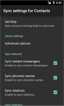 Baixar CardDAV-Sync free Emprego para Android captura de tela 6