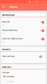 Baixar Fake Call and Sms Entretenimento para Android captura de tela 3
