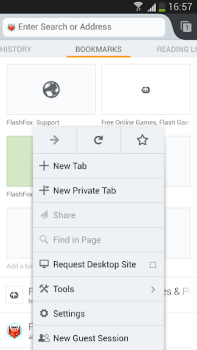 Baixar FlashFox - Flash Browser Emprego para Android captura de tela 4
