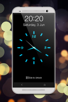 Baixar Glowing Relógio Locker (azul) Personalização para Android captura de tela 4