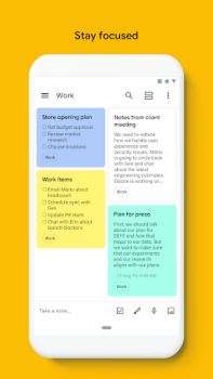 Baixar Google Keep: notas e listas Emprego para Android captura de tela 5