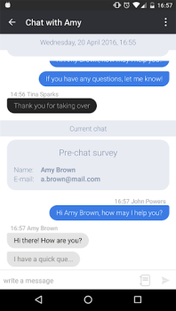 Baixar LiveChat Negócios para Android captura de tela 3