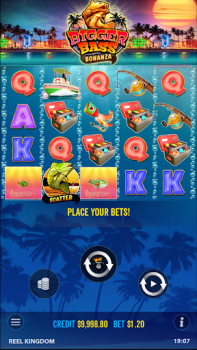 Baixar Bigger Bass Bonanza Slot Game Cassino para Android captura de tela 2