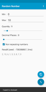 Baixar Random Number Ferramentas para Android captura de tela 2