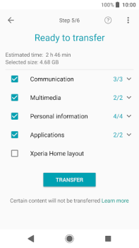 Baixar (versão antiga) Xperia Transfer Mobile Personalização para Android captura de tela 4